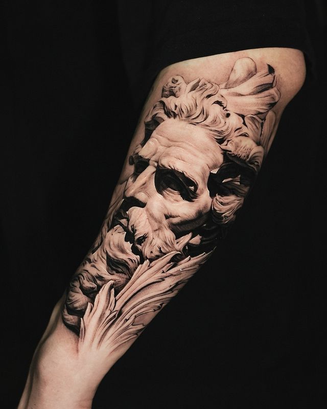 statue tattoo